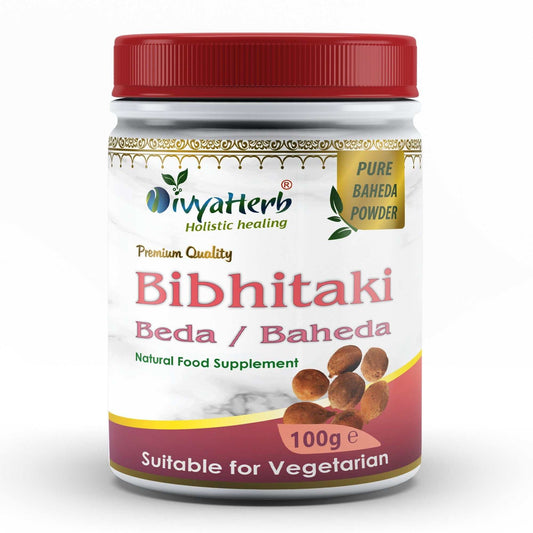 DivyaHerb Bibhitaki Powder 100 gram - Daily Wellness Support