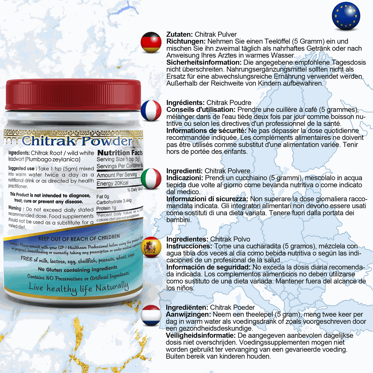DivyaHerb Chitrak Root Powder 100 gram - Daily Wellness Support