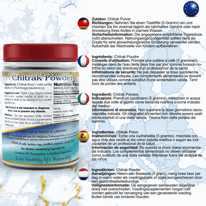 DivyaHerb Chitrak Root Powder 100 gram - Daily Wellness Support