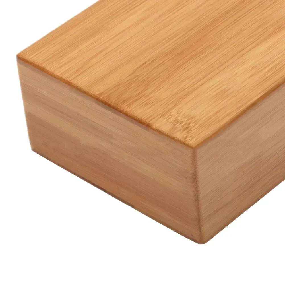 Bamboo Yoga Block For Flexibility & Meditation (Brown)