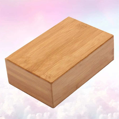 Bamboo Yoga Block For Flexibility & Meditation (Brown)
