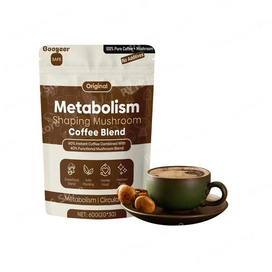 Metabolism Support Mushroom Coffee supplement pack for energy and immune support