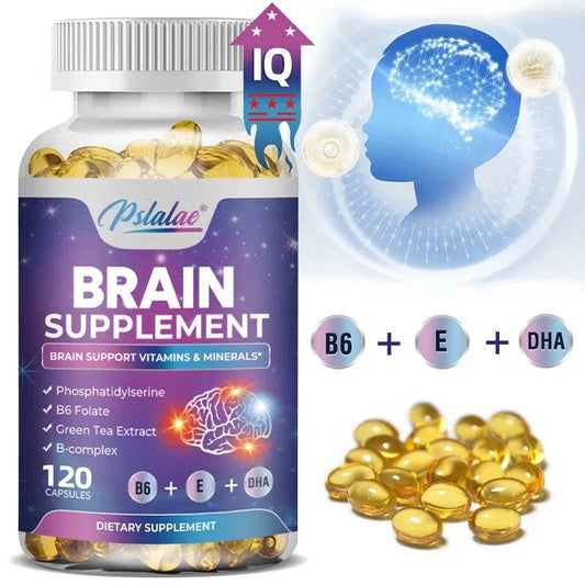 Bottle of Nootropic Brain & Focus Supplement capsules to improve memory, mental focus, and cognitive function