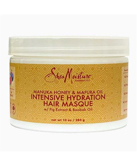 Shea Moisture Manuka Honey and Mafura Oil Intensive Hydration Hair Masque for deep moisture and hair repair