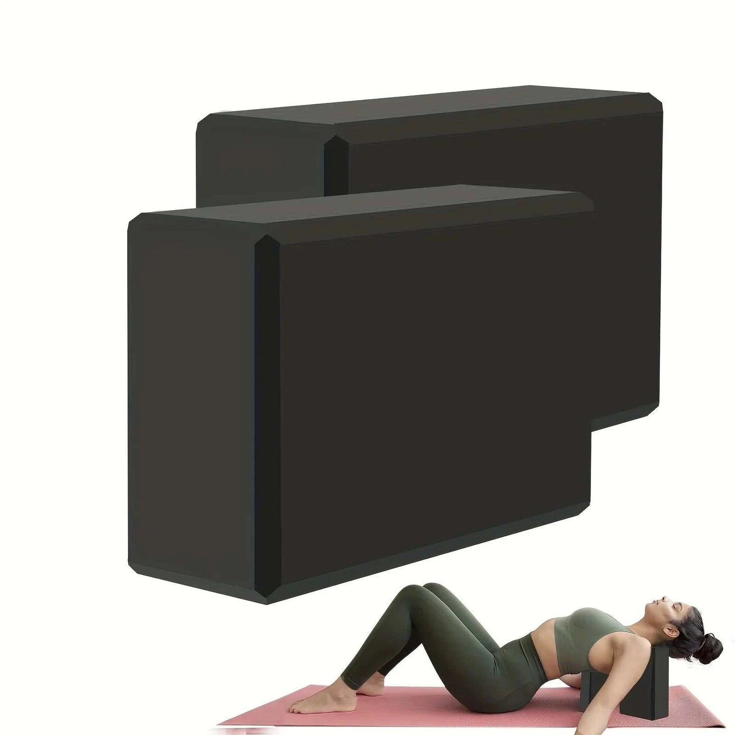 Blue and purple gym foam bricks for yoga and fitness exercises
