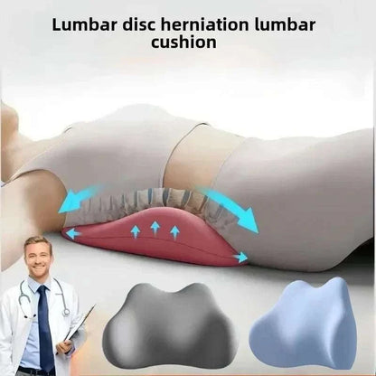 Ergonomic lumbar support cushion made of soft memory cotton for back support and comfort