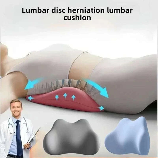 Ergonomic lumbar support cushion made of soft memory cotton for back support and comfort
