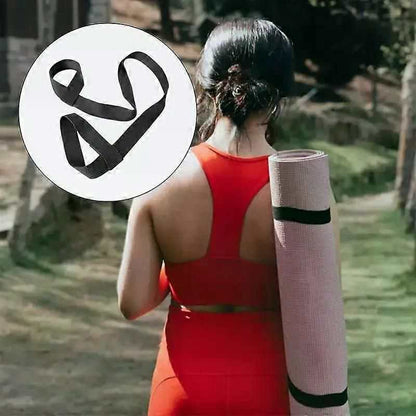 Adjustable Yoga Mat Strap Yoga Mat Bundle Strap Shoulder Straps Sports Stretch Strap Floor Mat Storage Carrying Strap Black