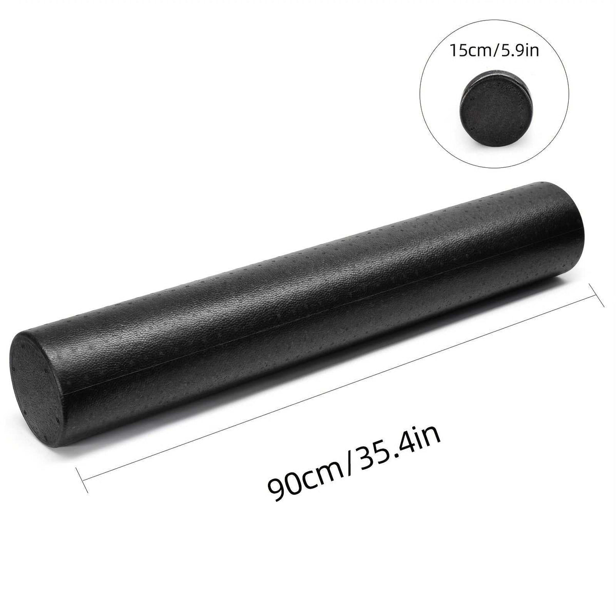 Yoga Foam Roller For Muscle Massage, Stretching & Relaxation(Black)